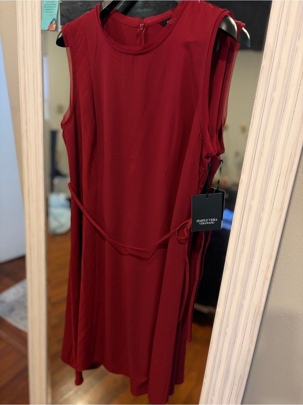 Simply Vera Vera Wang Sleeveless Wine Color Dress